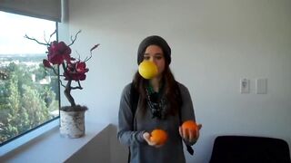 Ellen Page doing some juggling