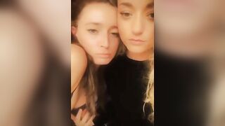 Let’s embarrass my bff by unexpectedly squeezing her boob [gif]