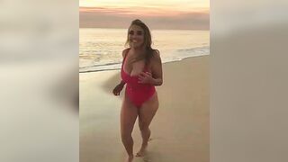 Jem Wolfie doing that Baywatch thing that NO ONE likes..... /s