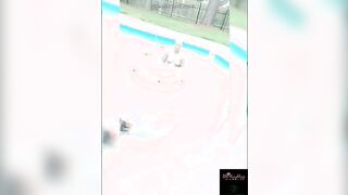 POOLSIDE PUSSY EATING. Lesbian, Amateur, Public [gif]