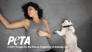 Olivia Munn - see through - PETA photoshoot