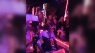Halsey on stage at a strip club (NSFW)