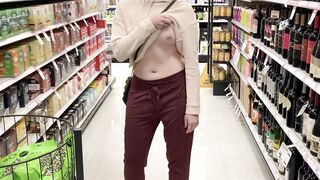 My tiny titty in Target! Happy Black Friday! [GIF]
