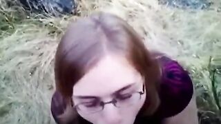 Swallow Salon - British Slut Outdoor Suck Big Dick GIF HD