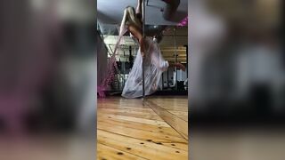 Pole dance practice gif from Nicole, blonde exotic dancer