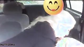 Car sex with a fan [gif]