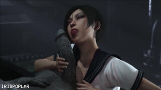 Ada licking and sucking Mr. X (IrisPoplar) [Resident Evil]