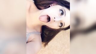 Use my mouth as a cum holder and make me your dirty dumb slut, sir?❤️