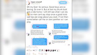 At the start of summer pornstar Aspen Romanoff fucked one of her followers, then started taunting the dude's girlfriend on Twitter. I screen grabbed everything and turned the drama into a homewrecker music video.