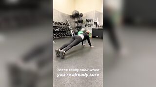 Meg working out