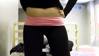 Desi Girl In Yoga Pants Masturbates and Cums On Cam NSFW