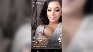 Nip slip on Instagram Live