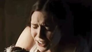 Elizabeth Olsen moaning loud while ridding your hard cock!????