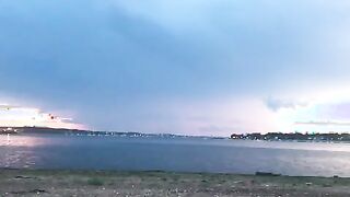 A video taken on the beach near where I live (also taken during a storm at the other side of the water)