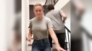 Brie Larson bouncing tits