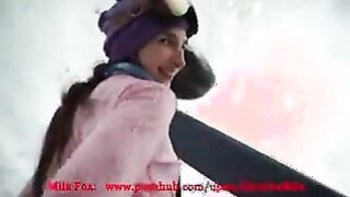 Public Crazy Anal Sex in Ski Lift