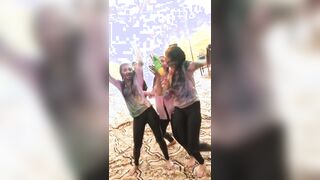 Desi girls dancing in tight leggings