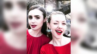 Lily Collins and Amanda Seyfried look fucking gorgeous