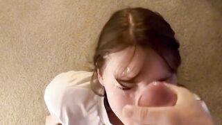 Nerdy girl getting a facial