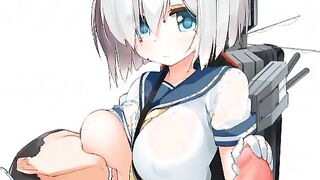 Hamakaze gives the admiral a nursing handjob [Kantai Collection]