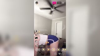 Thick ass thot taking requests on IG live