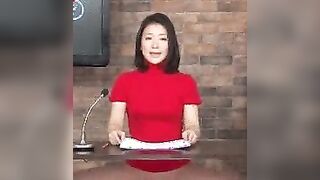 Newscaster surprise