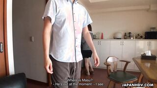 Eri Fujino gets a visit from her brother in law while masturbating