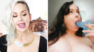 On the left is a video I made soon after I got my new boobs. In it I explain that I’m not all of a sudden some kind of bimbo and that I’d still continue to create nerdy and thought provoking content on my YouTube channel. And on the right I'm...