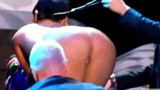 Lady Gaga changing and almost nude on stage