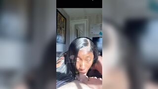 Ebony teen sucking BWC