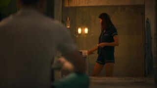 Alexandra Daddario - Pajama Pokies GIF (The White Lotus)