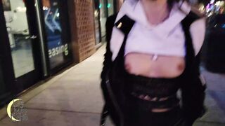 Hubby loves me walking down the street with my tits out!