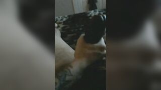 the girlfriend showing her grip on my hard cock