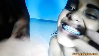 colombian girl cum on braces 2