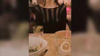 Love wearing see thru tops to restaurants