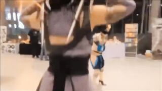 Mileena wins Kitana (Kleomk Barbie) [Mortal Kombat]