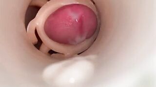 POV of me filling my fleshlight with cum