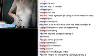 Slender teen masturbating on webcam chat