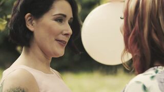 A very vocal fling for wedding guests Belle O'Hara and Eva Ray in our lesbian ethical porn film Primal Scream